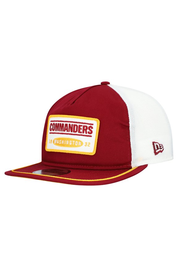 Men's New Era Burgundy/White Washington Commanders Patch 19TWENTY Adjustable Hat