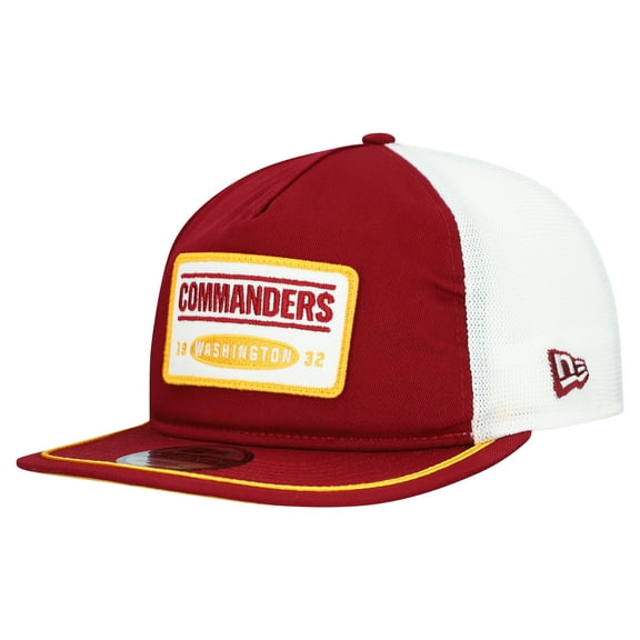 Men's New Era Burgundy/White Washington Commanders Patch 19TWENTY Adjustable Hat
