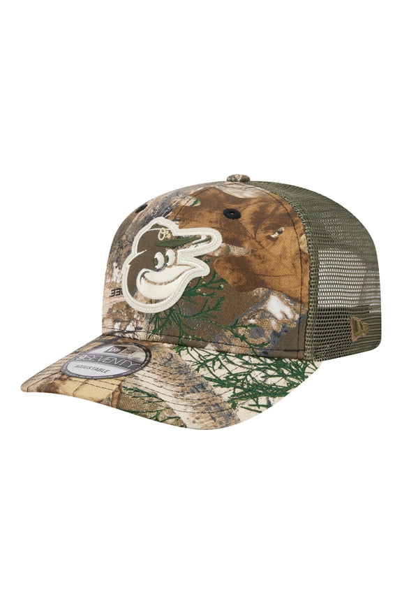 Men's New Era Camo Baltimore Orioles Realtree 9SEVENTY Adjustable Hat