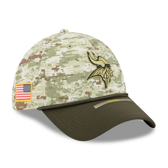 Men's New Era Camo Minnesota Vikings 2025 Salute to Service 39THIRTY Flex Hat