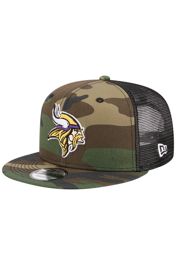 Men's New Era Camo Minnesota Vikings  Main Trucker 9FIFTY Snapback Hat