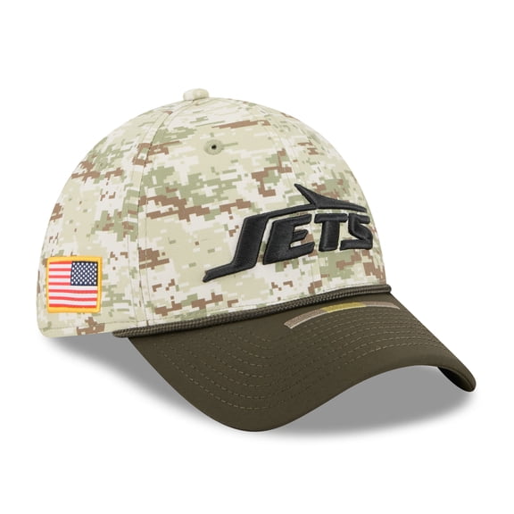 Men's New Era  Camo New York Jets 2025 Salute to Service 39THIRTY Flex Hat