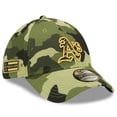 thumbnail image 1 of Men's New Era Camo Oakland Athletics 2022 Armed Forces Day 39THIRTY Flex Hat, 1 of 6