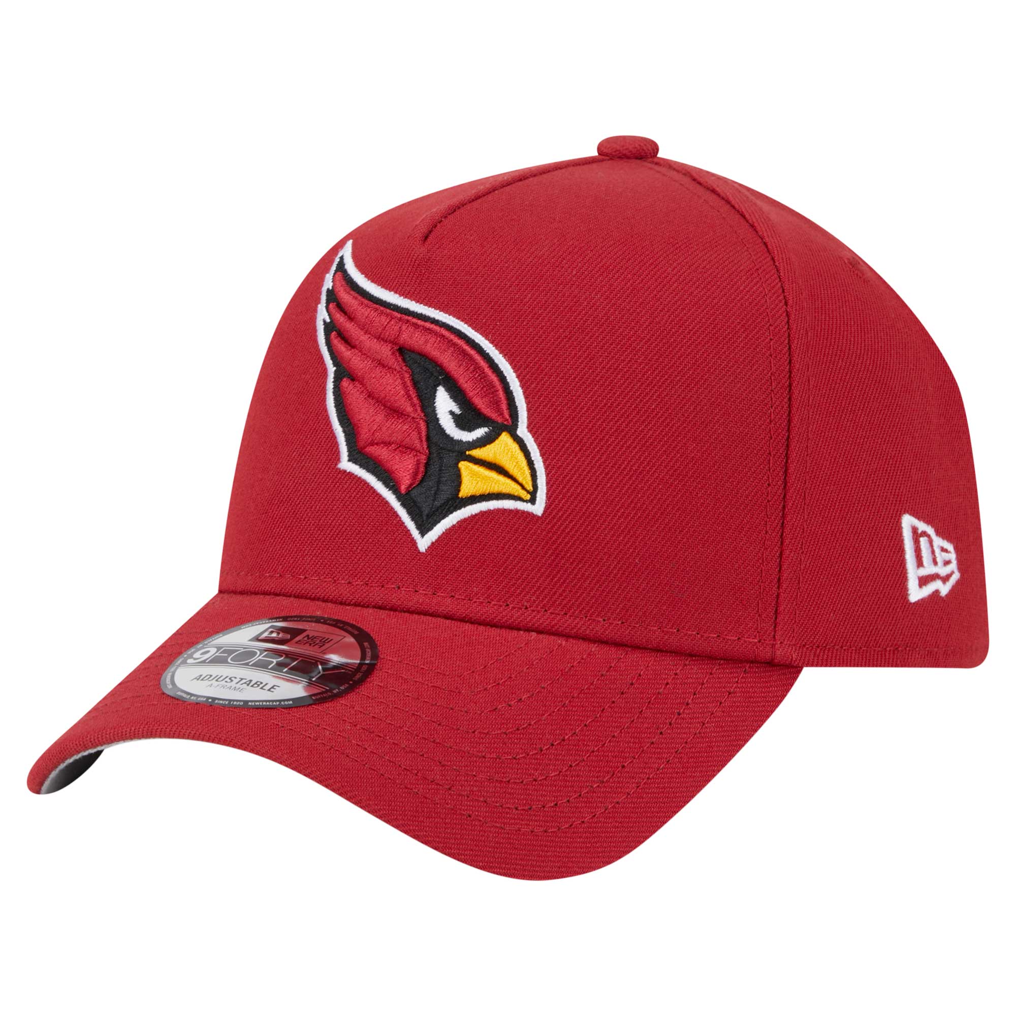 Men's New Era Cardinal Arizona Cardinals A-Frame 9FORTY Adjustable Hat ...