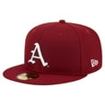 thumbnail image 1 of Men's New Era Cardinal Arkansas Razorbacks 59FIFTY Fitted Hat, 1 of 6