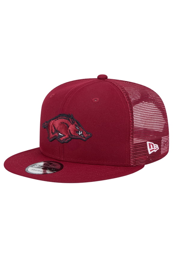 Men's New Era Cardinal Arkansas Razorbacks 9FIFTY Trucker Snapback Hat