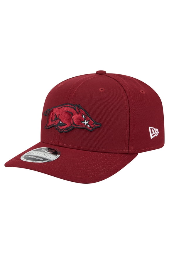 Men's New Era  Cardinal Arkansas Razorbacks Team Collective 9SEVENTY Stretch-Snap Adjustable Hat