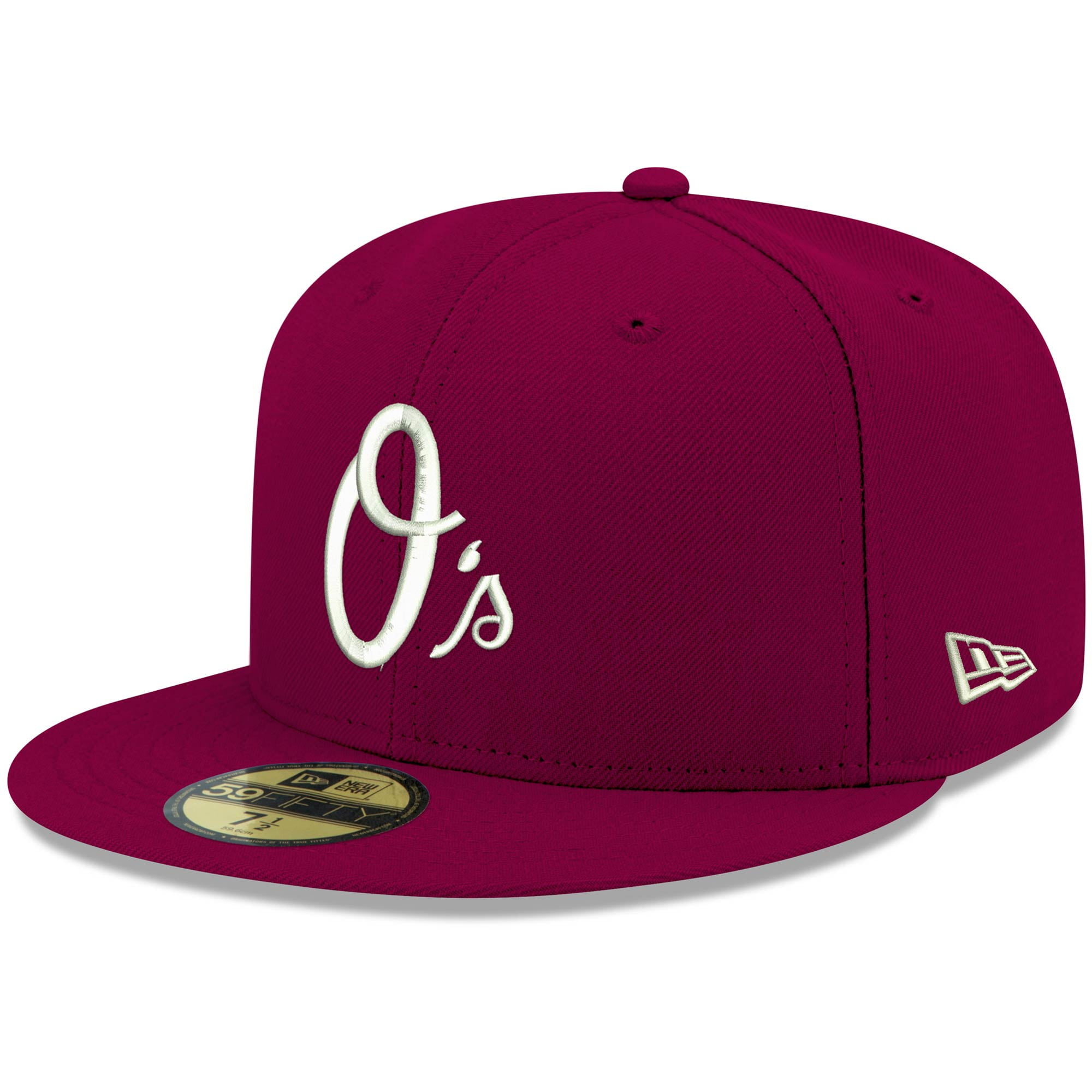 Men s New Era Cardinal Baltimore Orioles White Logo 59FIFTY Fitted