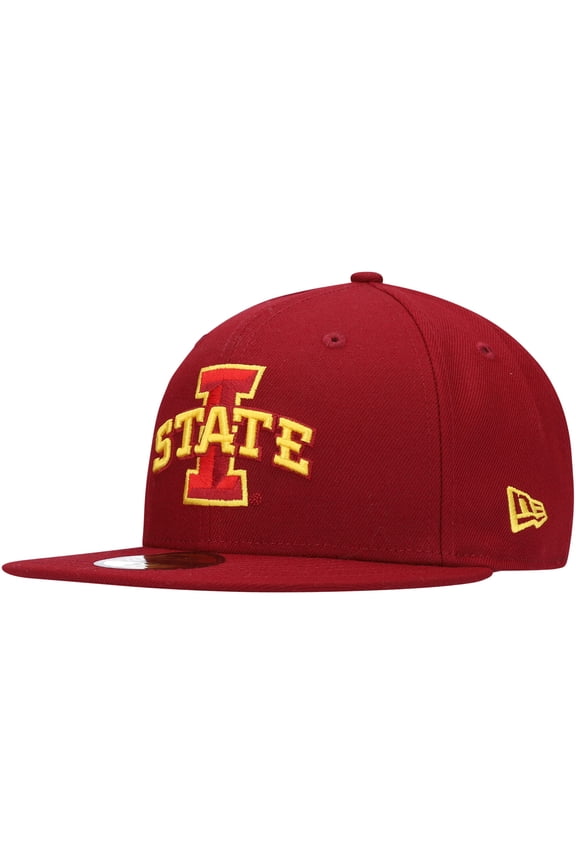 Men's New Era Cardinal Iowa State Cyclones Primary Team Logo Basic 59FIFTY Fitted Hat