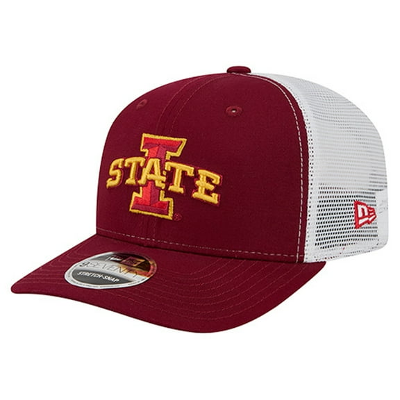 Men's New Era Cardinal Iowa State Cyclones Team 9SEVENTY COOLERA Trucker Adjustable Hat