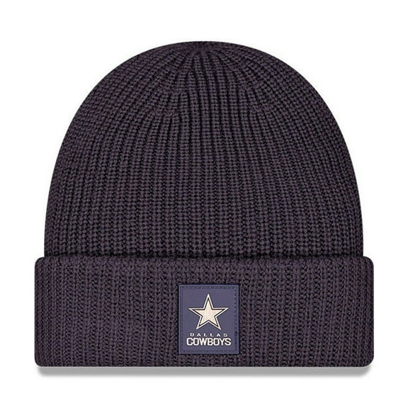 Men's New Era Charcoal Dallas Cowboys 2025 Sideline Cold Weather Cuffed Knit Hat