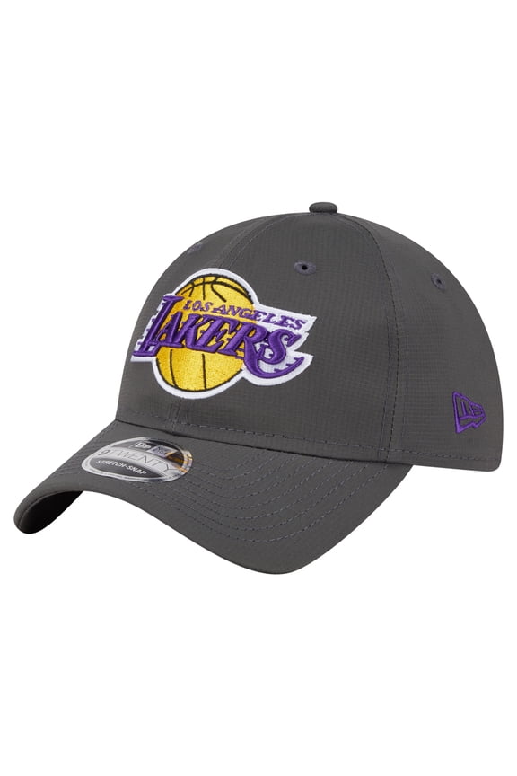 Men's New Era Charcoal Los Angeles Lakers Active Ripstop 9TWENTY Adjustable Hat