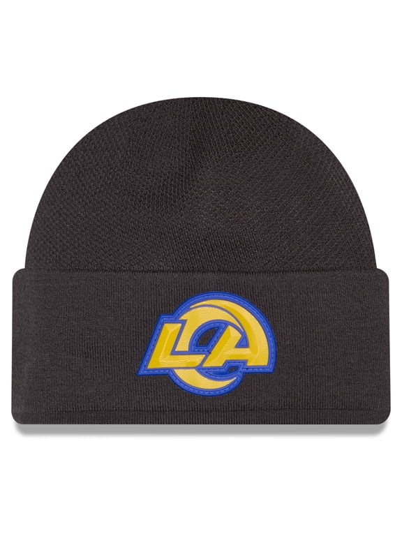 Men's New Era Charcoal Los Angeles Rams 2026 Sideline Cold Weather Skully Knit Hat