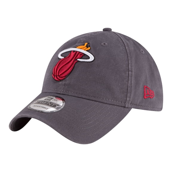Men's New Era Charcoal Miami Heat Team 2.0 9TWENTY Adjustable Hat