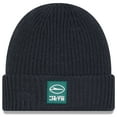 thumbnail image 1 of Men's New Era Charcoal New York Jets 2025 Sideline Cold Weather Cuffed Knit Hat, 1 of 3