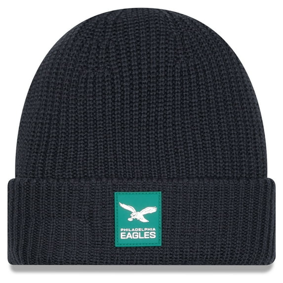 Men's New Era Charcoal Philadelphia Eagles 2025 Sideline Cold Weather Cuffed Knit Hat