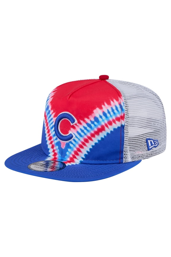 Men's New Era Chicago Cubs Tie-Dye Golfer Trucker Adjustable Hat