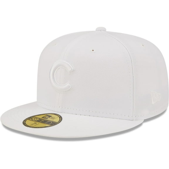 Men's New Era Chicago Cubs White on White 59FIFTY Fitted Hat