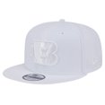 thumbnail image 1 of Men's New Era Cincinnati Bengals Main White on White 9FIFTY Snapback Hat, 1 of 6