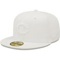 thumbnail image 1 of Men's New Era Cincinnati Reds White on White 59FIFTY Fitted Hat, 1 of 5