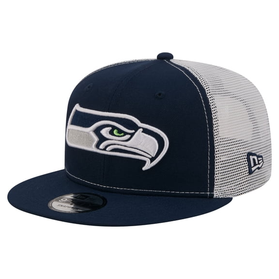 Men's New Era College Navy Seattle Seahawks Core Team 9FIFTY Trucker Snapback Hat