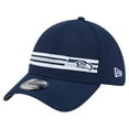 thumbnail image 1 of Men's New Era College Navy Seattle Seahawks Stripes 39THIRTY Flex Hat, 1 of 5