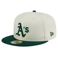 thumbnail image 1 of Men's New Era Cream Athletics Chrome 59FIFTY Fitted Hat, 1 of 6