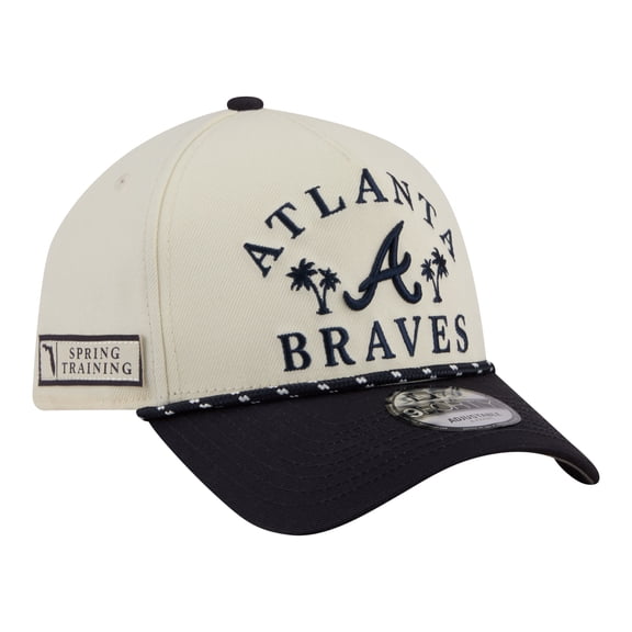 Men's New Era  Cream Atlanta Braves 2026 Spring Training Fan Pack Rope A-Frame 9FORTY Adjustable Hat