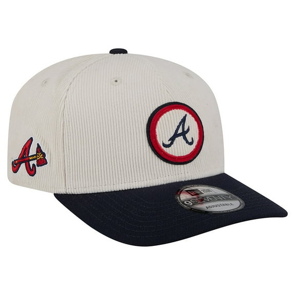Men's New Era  Cream Atlanta Braves Loyal 9SEVENTY Adjustable Hat