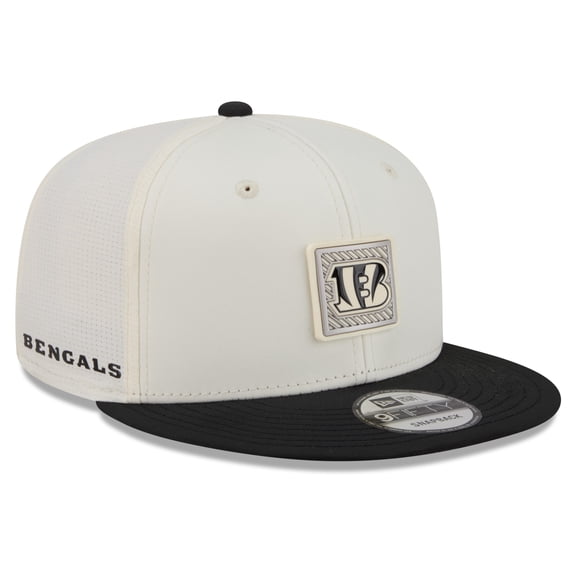 Men's New Era Cream/Black Cincinnati Bengals 2026 NFL Training Camp 9FIFTY Snapback Hat