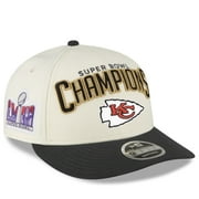 Men's New Era  Cream/Black Kansas City Chiefs Super Bowl LVIII Champions Locker Room Low Profile 9FIFTY Adjustable Hat