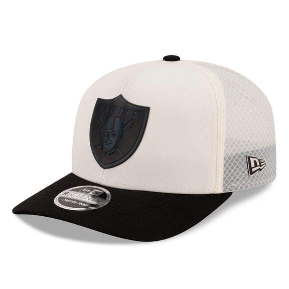 Men's New Era Cream/Black Las Vegas Raiders Color Pop 9SEVENTY Adjustable Hat