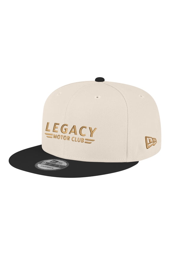 Men's New Era Cream/Black Legacy Motor Club 9FIFTY Snapback Hat