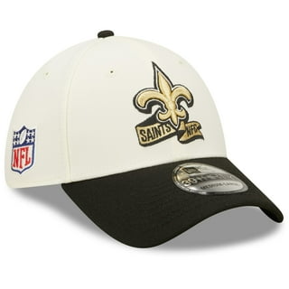 New Era Men's New Era White/Vegas Gold New Orleans Saints 2023 Sideline  Tech Cuffed Knit Hat