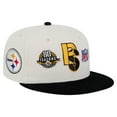 thumbnail image 1 of Men's New Era Cream/Black Pittsburgh Steelers  Corduroy 59FIFTY Fitted Hat, 1 of 6