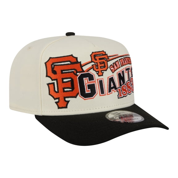 Men's New Era Cream/Black San Francisco Giants Classic A-Frame 9FIFTY Snapback Hat