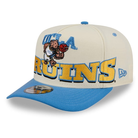 Men's New Era Cream/Blue UCLA Bruins March Madness Historic Collection 9FIFTY A-Frame Snapback Hat
