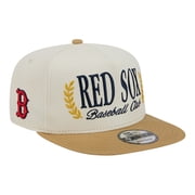 Mens New Era Cream Boston Red Sox Club 9FIFTY A-Frame Snapback Hat