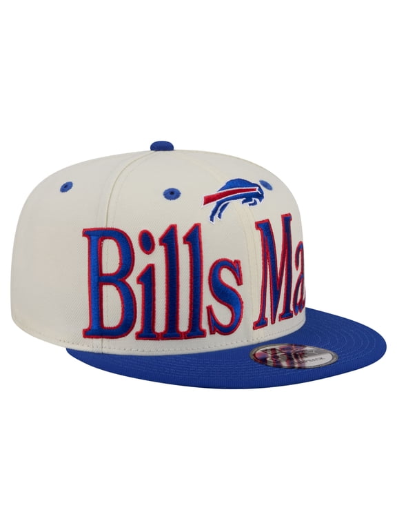Men's New Era Cream Buffalo Bills Bills Mafia Oversized Slogan 9FIFTY Snapback Hat