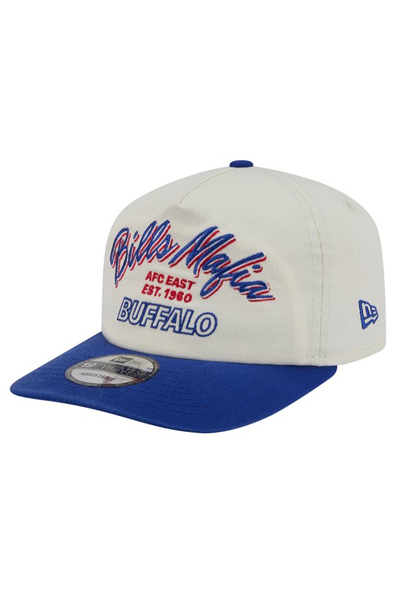 Men's New Era Cream Buffalo Bills Script 19TWENTY Adjustable Hat