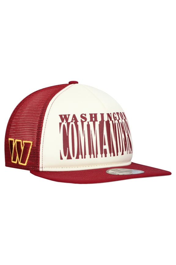Men's New Era Cream/Burgundy Washington Commanders  Cutout A-Frame 9FIFTY Snapback Hat