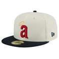 thumbnail image 1 of Men's New Era Cream California Angels Cooperstown Collection Chrome 59FIFTY Fitted Hat, 1 of 6