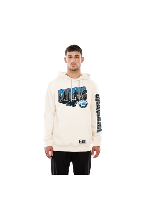 Men's New Era Cream Carolina Panthers Dune Dust Hoodie