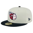 thumbnail image 1 of Men's New Era Cream Cleveland Guardians Chrome 59FIFTY Fitted Hat, 1 of 6