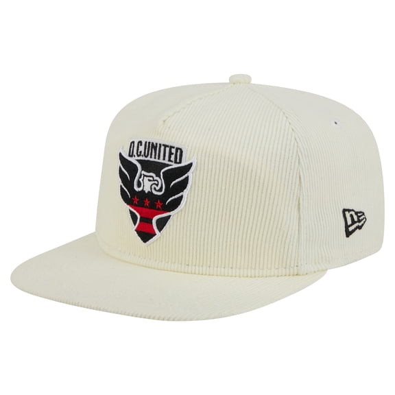 Men's-New Era Cream D.C. United 2025 Kickoff Snapback Golfer Hat