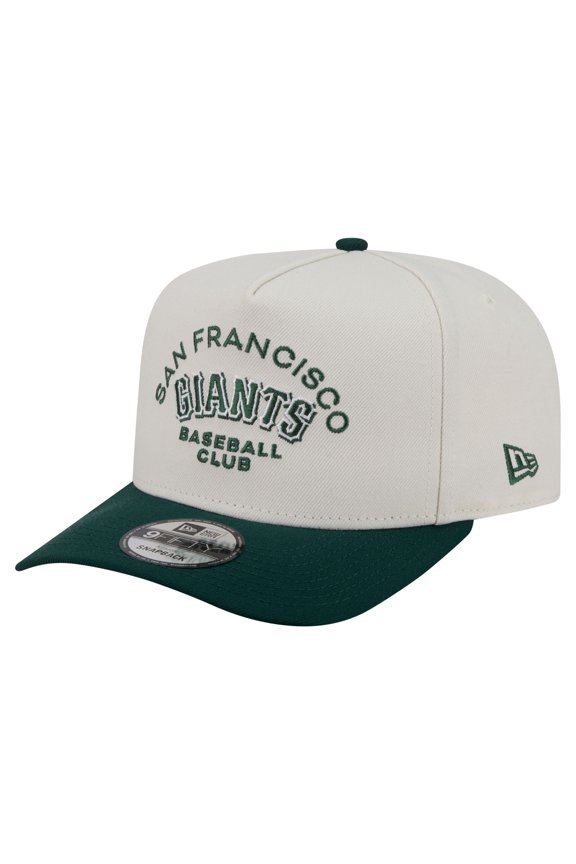 Men's New Era  Cream/Dark Green San Francisco Giants Chrome A-Frame 9FIFTY Snapback Hat