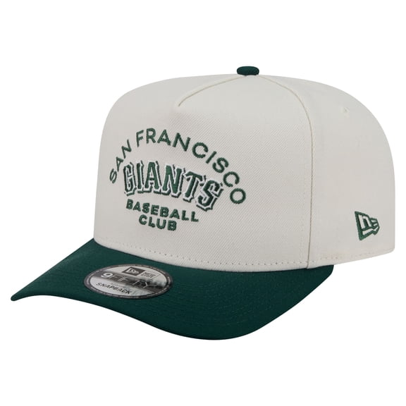 Men's New Era Cream/Dark Green San Francisco Giants Chrome A-Frame 9FIFTY Snapback Hat