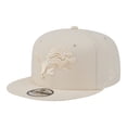 thumbnail image 1 of Men's New Era  Cream Detroit Lions Colorpack 9FIFTY Snapback Hat, 1 of 5