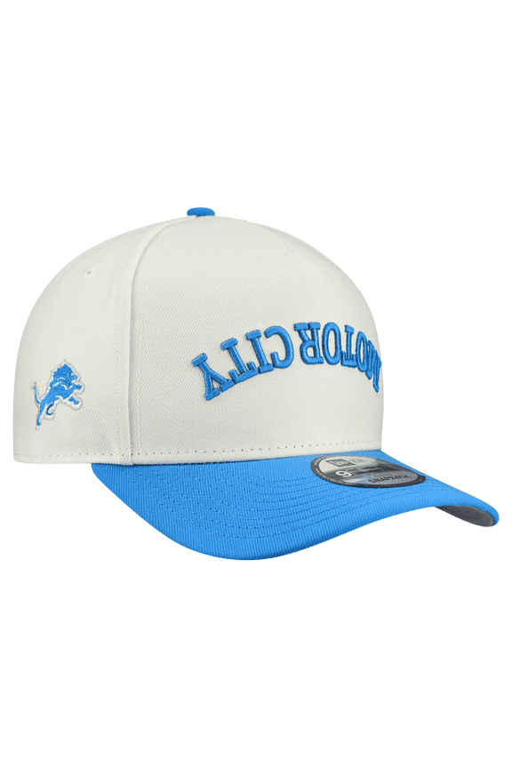 Men's New Era  Cream Detroit Lions Upside Down 9FIFTY A-Frame Snapback Hat
