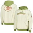 thumbnail image 1 of Men's New Era Cream/Green Cincinnati Reds Color Pop Pullover Hoodie, 1 of 3